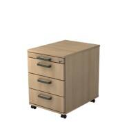 Hammerbacher Rollcontainer 4 Schübe abschließbar 428 x 580 x 590 mm Eiche