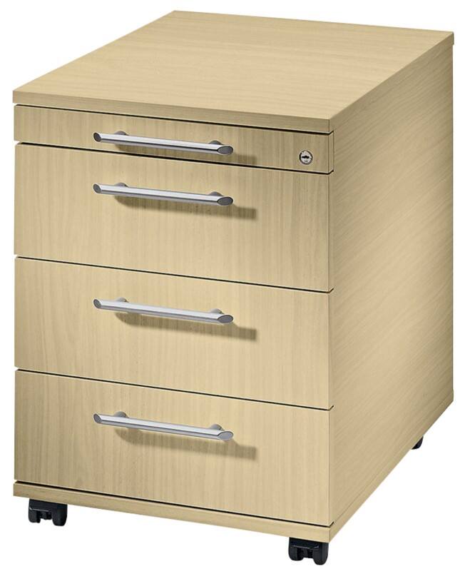 Hammerbacher Rollcontainer AC30/3 AT Ahorn 428 x 580 x 590 mm