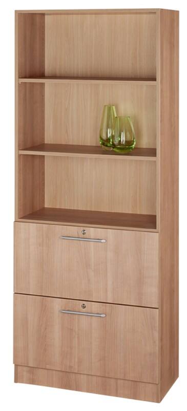 Hammerbacher Austria Kunststoff, Melaminharzbeschichtete Spanplatte, Metall Garderobenschrank 800 x 420 x 2.004 mm Braun