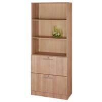 Hammerbacher Austria Kunststoff, Melaminharzbeschichtete Spanplatte, Metall Garderobenschrank 800 x 420 x 2.004 mm Braun