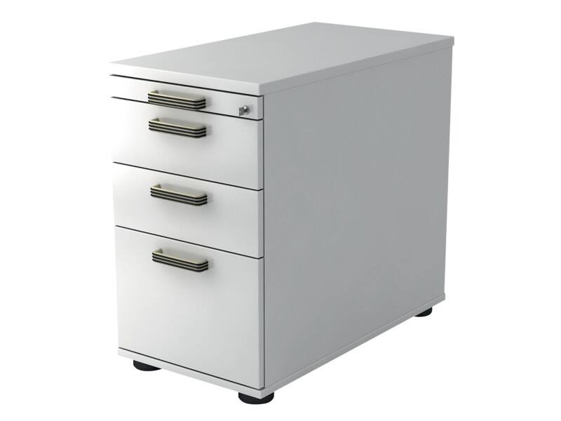 Hammerbacher Standcontainer VSC40/W/W/SG Weiß 428 x 800 x 760 mm