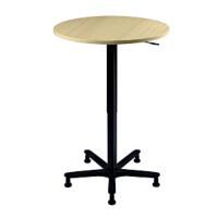 Hammerbacher VST Höhenverstellbar Stehtisch Ahorn Drehkreuz aus Metall 800 (B) x 800 (T) x 1.140 (H) mm Spanplatte, Kunststoff, Aluminium