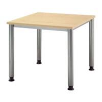 Hammerbacher VHS Höhenverstellbar Schreibtisch Ahorn 4 Metallfüße 800 (B) x 800 (T) x 810 (H) mm Spanplatte, Stahl