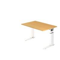 Hammerbacher VUS Höhenverstellbar Schreibtisch Buche C-Fuß 1.200 (B) x 800 (T) x 860 (H) mm Spanplatte, Stahl