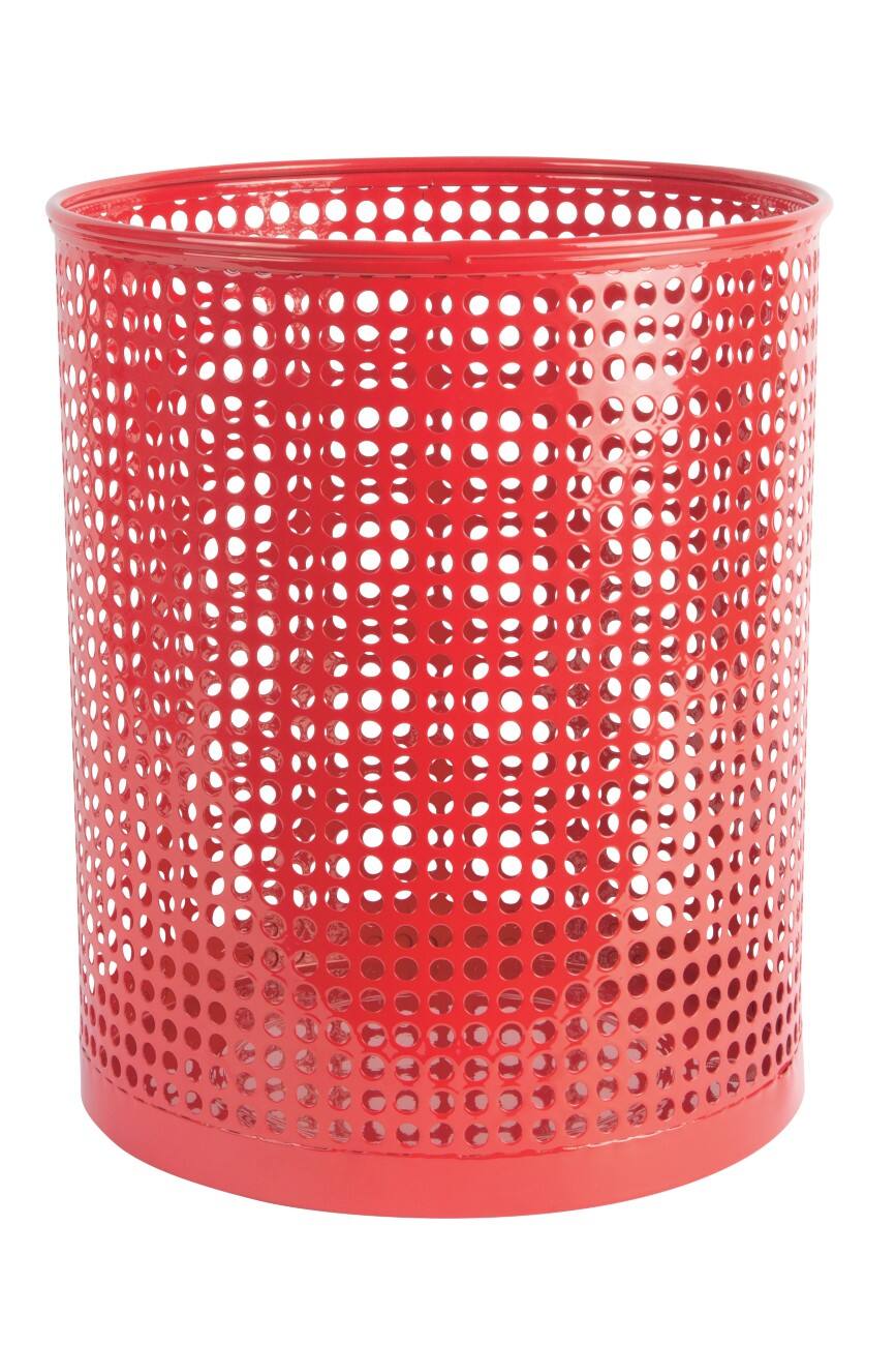 Foray Abfalleimer Rot 13L Mesh Metall, Kunststoff 24 x 29 cm