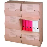 Smartbox Pro Archivbox 227100210 Pappkarton Laschen 33 cm (T) x 30,5 cm (H) Braun 43,0 cm 10 Stück