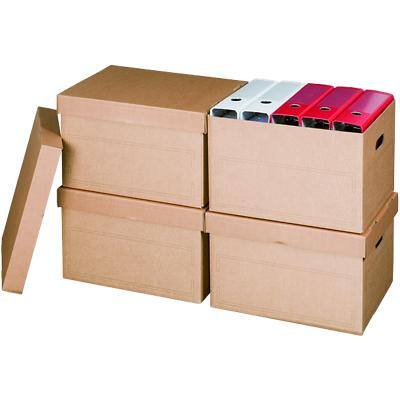 Smartbox Pro Archivbox 227100310 Pappkarton Laschen 34,3 cm (T) x 28 cm (H) Braun 43,8 cm 10 Stück
