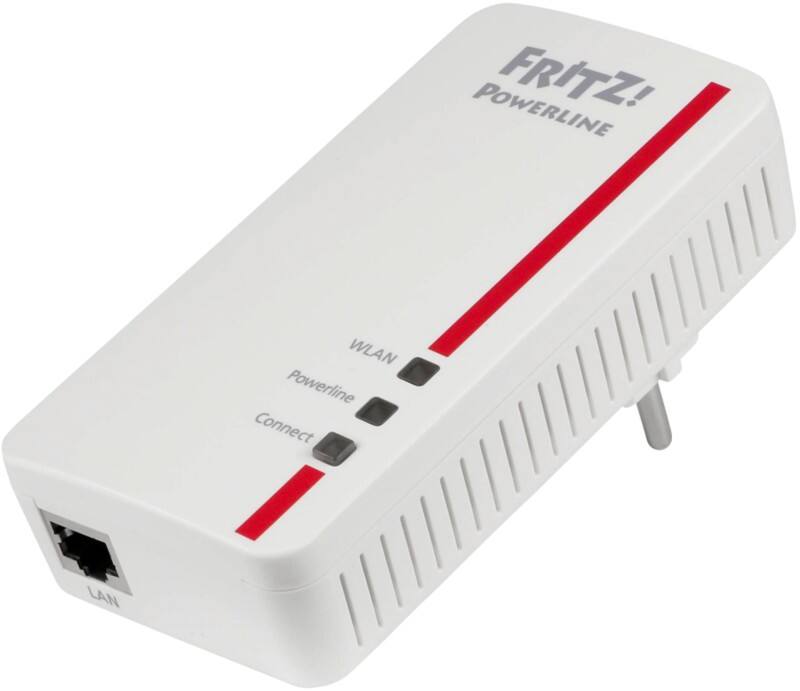 AVM FRITZ! 1260E Powerline-Adapter 1200 Mbit/s WLAN AC (bis 866 MBit/s brutto, 5 GHz) und N (bis 400 MBit/s brutto, 2,4 GHz) verbindet PC, Tablet, Smartphone, Drucker und andere netzwerkfähige Geräte