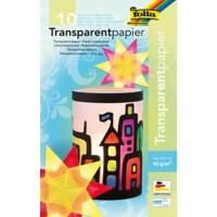 Folia Bastelpapier Färbig Sortiert Transparentpapier 42 g/m² 810 10 Stück à 10 Blatt
