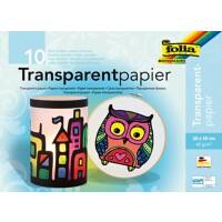 Folia Bastelpapier Färbig Sortiert Transparentpapier 42 g/m² 888 25 Stück à 10 Blatt