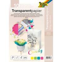 Folia Bastelpapier Färbig Sortiert Transparentpapier A4 115 g/m² 87429 5 Stück à 10 Blatt