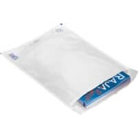 RAJA Luftpolstertasche PE (Polyethylen) Folie Weiß Mit Fenster 265 (B) x 355 (H) mm Selbstklebend 75 g/m² 100 Stück