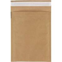RAJA Luftpolstertasche Kraftpapier Braun Ohne Fenster 229 (B) x 162 (H) mm Verschlusslasche 110 g/m² 75 Stück