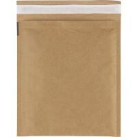 RAJA Luftpolstertasche Kraftpapier Braun Ohne Fenster 245 (B) x 205 (H) mm Verschlusslasche 110 g/m² 75 Stück