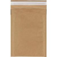 RAJA Luftpolster-Luftpolster-Versandtaschen Kraftpapier Braun Ohne Fenster 180 (B) x 265 (H) mm Verschlusslasche 110 g/m² 75 Stück