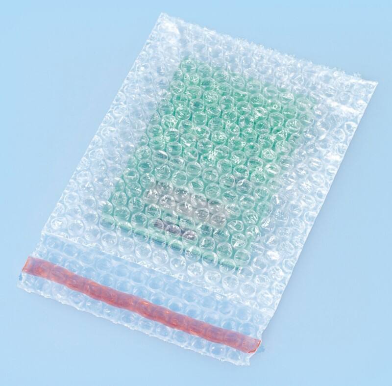 RAJA Luftpolster-Luftpolster-Versandtaschen LDPE (Polyethylen niedriger Dichte) Transparent 200 mm (H) Abziehstreifen 80 Mikron 600 Stück