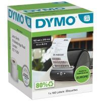 DYMO LabelWriter Adressetiketten Authentisch 2166659 2166659 Selbstklebend Schwarz auf Weiß 102 x 210 mm 1 Rollen à 140 Blatt