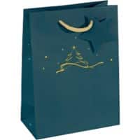 Sigel Weihnachten Geschenktüte Petrolblau 17 x 9 x 23 cm 5 Stück