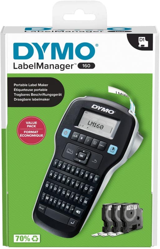 DYMO LabelManager 160 Etikettendrucker AZERTY Schwarz