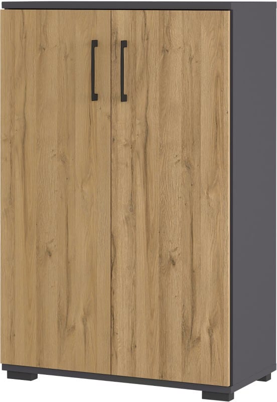 GERMANIA Aktenschrank GW-Profi 2.0 4247-564 Dunkelgrau, Hellbraun 800 (B) x 400 (T) x 1.230 (H) mm