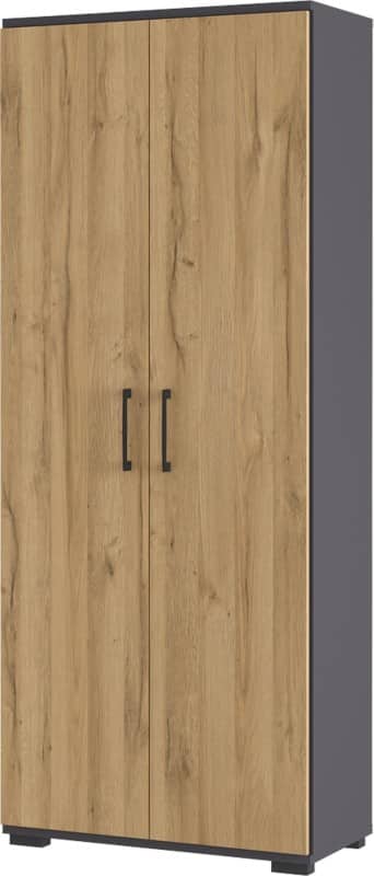 GERMANIA Aktenschrank GW-Profi 2.0 4250-564 Dunkelgrau, Eiche 800 (B) x 400 (T) x 2.000 (H) mm