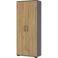 GERMANIA Aktenschrank GW-Profi 2.0 4250-564 Dunkelgrau, Eiche 800 (B) x 400 (T) x 2.000 (H) mm