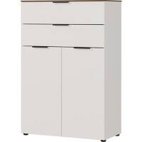 GERMANIA Aktenschrank 4219-573 Walnuss, Weiß 810 (B) x 400 (T) x 1.200 (H) mm
