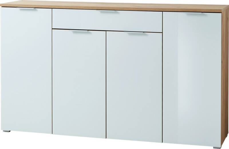 GERMANIA Sideboard 3983-242 Eiche, Weiß 1.780 (B) x 400 (T) x 1.050 (H) mm