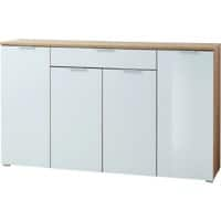 GERMANIA Sideboard 3983-242 Eiche, Weiß 1.780 (B) x 400 (T) x 1.050 (H) mm