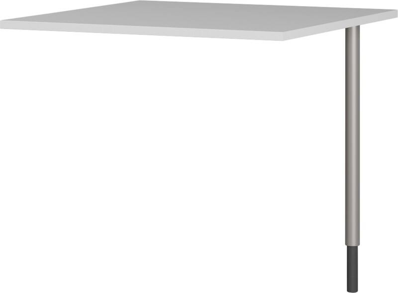 GERMANIA GW-Profi 2.0 Höhenverstellbar Schreibtisch-Erweiterung Quadratisch 800 (B) x 800 (T) x 810 (H) mm Melaminharzbeschichtete Spanplatte