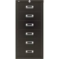 Bisley Schubladenschrank S6A633 6 Schubladen Schwarz 282 (B) x 411 (T) x 590 (H) mm