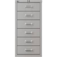 Bisley Schubladenschrank S6A355 6 Schubladen Silber 282 (B) x 411 (T) x 590 (H) mm