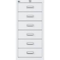 Bisley Schubladenschrank S6A696 6 Schubladen Weiß 282 (B) x 411 (T) x 590 (H) mm