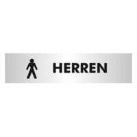 Seco Schild Herrentoilette Zum Ankleben Aluminium 4,5 x 19 cm