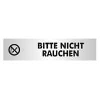 Seco Schild Bitte nicht rauchen Zum Ankleben Aluminium 4,5 x 19 cm