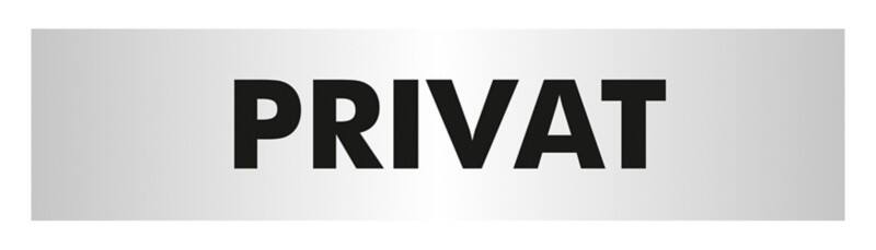 Seco Schild Privat Zum Ankleben Aluminium 4,5 x 19 cm GOF116