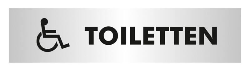 Seco Schild Barrierefreie Toilette Zum Ankleben Aluminium 4,5 x 19 cm GOF117