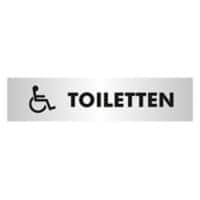 Seco Schild Barrierefreie Toilette Zum Ankleben Aluminium 4,5 x 19 cm