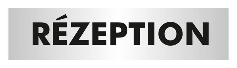 Seco Schild Empfang Zum Ankleben Aluminium 4,5 x 19 cm GOF122