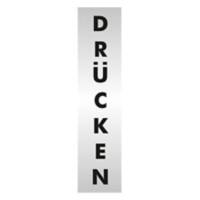 Seco Schild Drücken Zum Ankleben Aluminium 4,5 x 19 cm