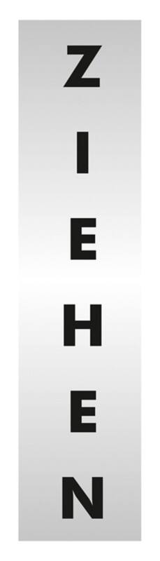 Seco Schild Ziehen Zum Ankleben Aluminium 4,5 x 19 cm GOF127