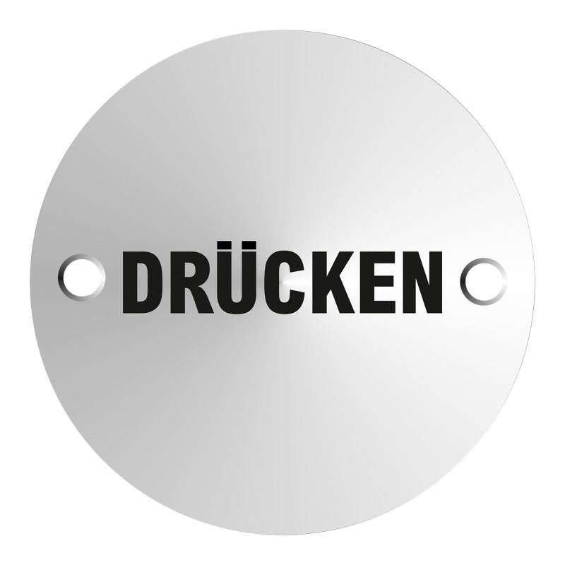 Seco Schild Drücken Zum Ankleben Aluminium  GSAA006