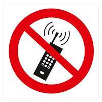 Seco Schild Mobiltelefone verboten Zum Ankleben Kunststoff 20 x 20 cm