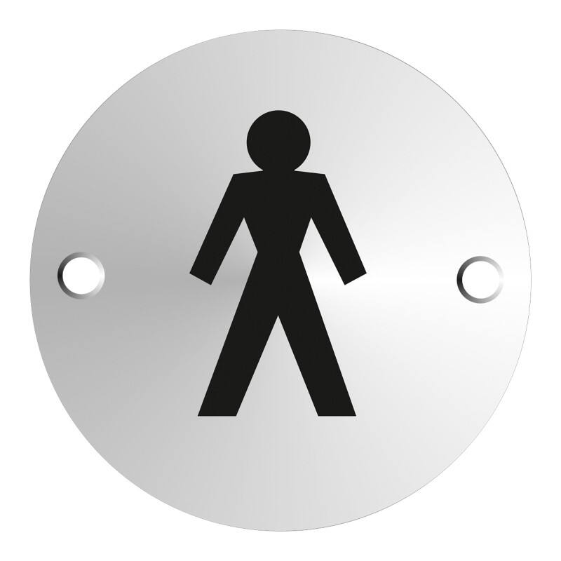 Seco Schild Herrentoilette Zum Ankleben, Schrauben Aluminium  SAA001
