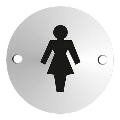 Seco Schild Damentoilette Zum Ankleben, Schrauben Aluminium