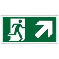 Seco Schild Ausgang rechts oben Zum Ankleben Kunststoff 20 x 60 cm SP063SRP-600X200