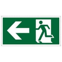 Seco Schild Ausgang links Zum Ankleben Kunststoff 20 x 60 cm SP066SRP-600X200