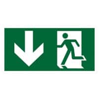Seco Schild Ausgang unten Zum Ankleben Kunststoff 20 x 60 cm SP095SRP-600X200