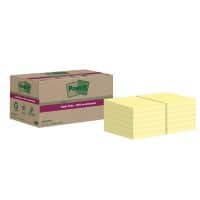 Post-it Super Sticky Recycelte Haftnotizen 47,6 x 47,6 mm Kanariengelb 70 Blatt 12 Blöcke