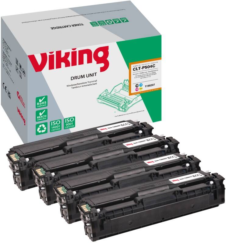 Viking CLT-P504C Kompatibel Samsung Tonerkartusche Cyan, Gelb, Magenta, Schwarz Multipack 4 Stück